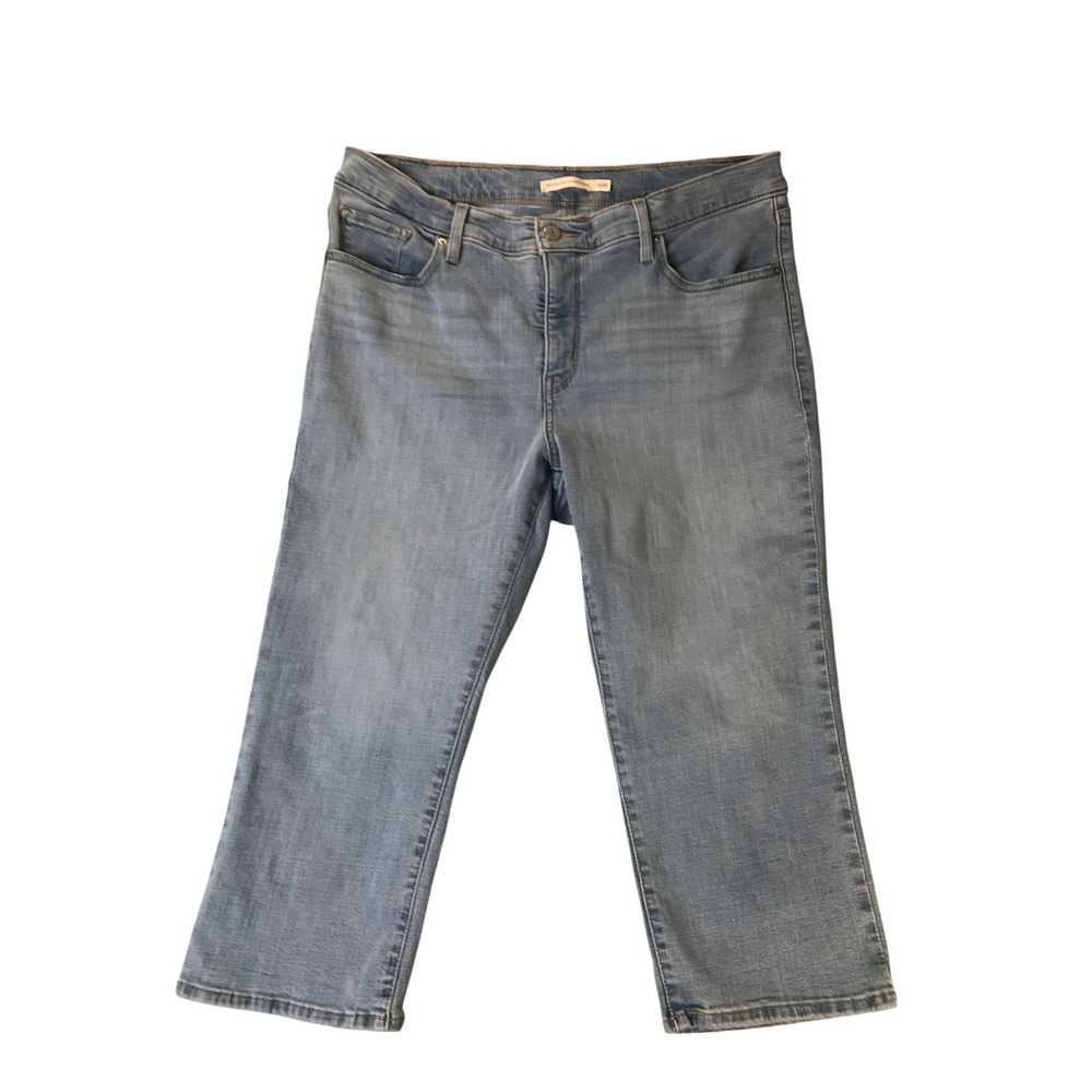 Levi's Capri Jeans Womens 16W Blue 311 Shaping Skinny Light‎ Wash Denim Stretch